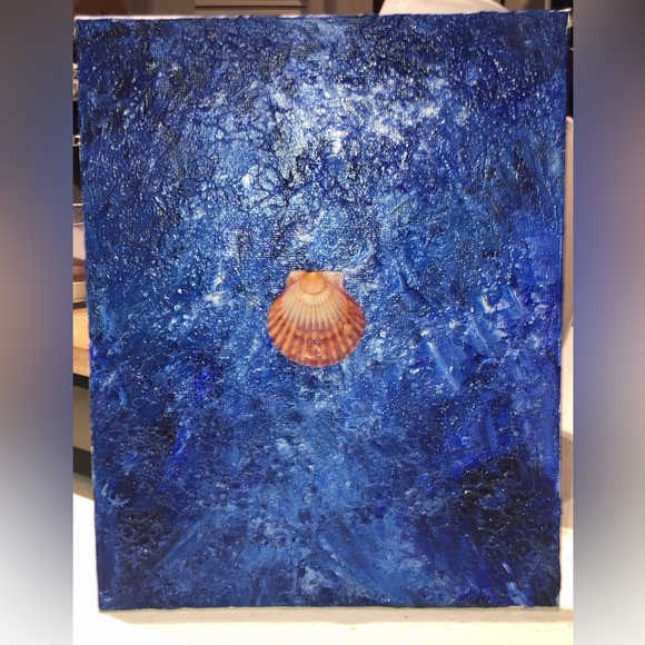 Ocean 🌊 Sea Art Handmade: Acrylic & Shell - Picture 13 of 16